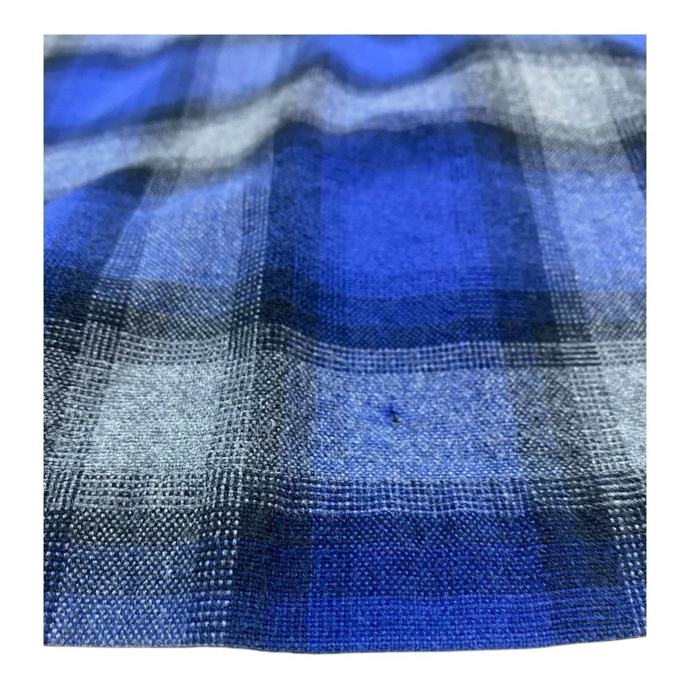 VTG Polo By Ralph Lauren Heritage Ski Camp Flannel Shirt Mens LRG Blue‎ Plaid